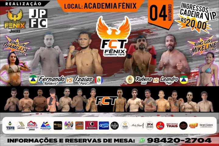 Fênix Combate Tefé 1: Organização confirma data e local para realização de edição inaugural no início de&nbsp;novembro