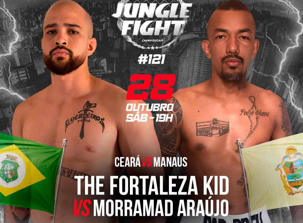 Morramad Araújo enfrenta Junior Melo em duelo Manaus vs. Fortaleza no Jungle Fight 121 em São&nbsp;Paulo