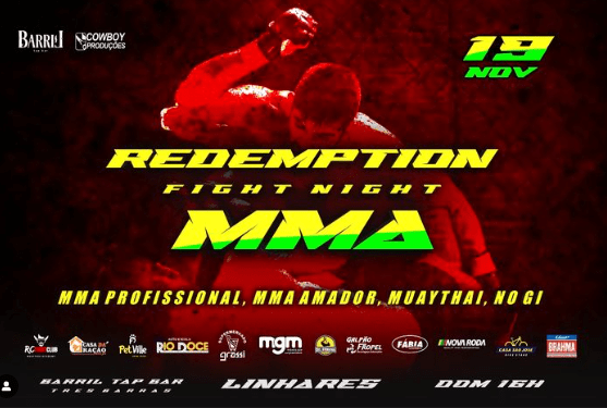 Redemption Fight Night 8 tem data e local definidos;&nbsp;confira