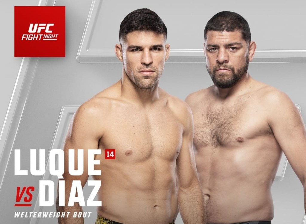 Vicente Luque enfrenta Nick Diaz no co-main event do UFC On ABC 7 em&nbsp;agosto