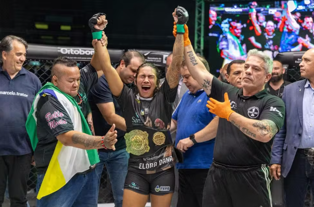 Jungle Fight 126: Elora Dana unifica cinturões peso-mosca e João Saldanha conquista cinturão interino&nbsp;peso-galo
