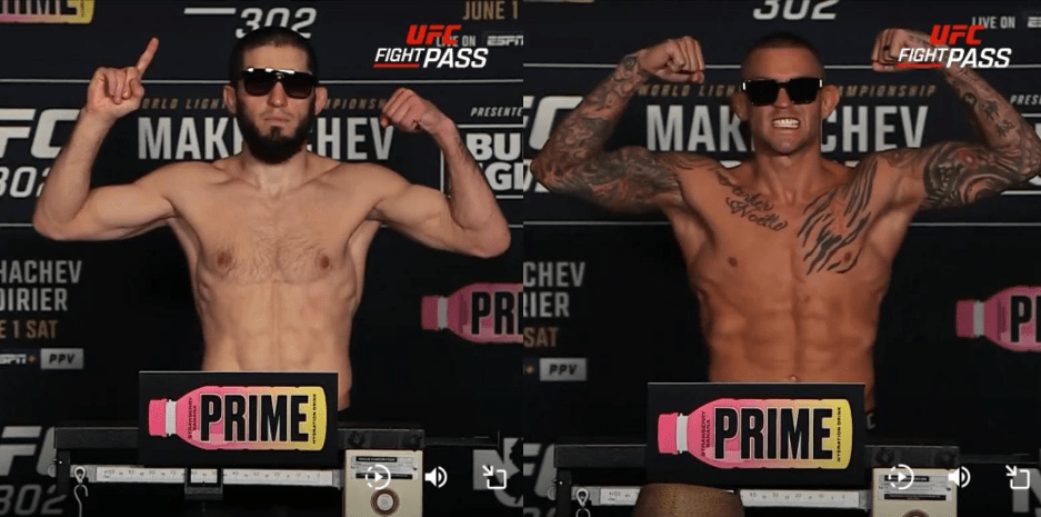 UFC 302: Makhachev e Poirier batem peso e confirmam disputa de cinturão; Apenas 1 de 5 brasileiros falha na&nbsp;balança