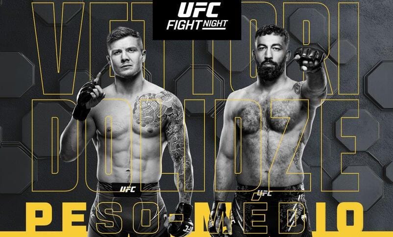 UFC Fight Night 254: Marvin Vettori faz revanche com Roman Dolidze no main event e seis brasileiros em ação; confira o&nbsp;card