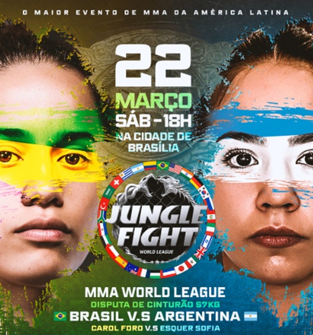 Jungle Fight 135 terá duas disputas de cinturão no próximo sábado em Brasília/DF; confira o card&nbsp;completo