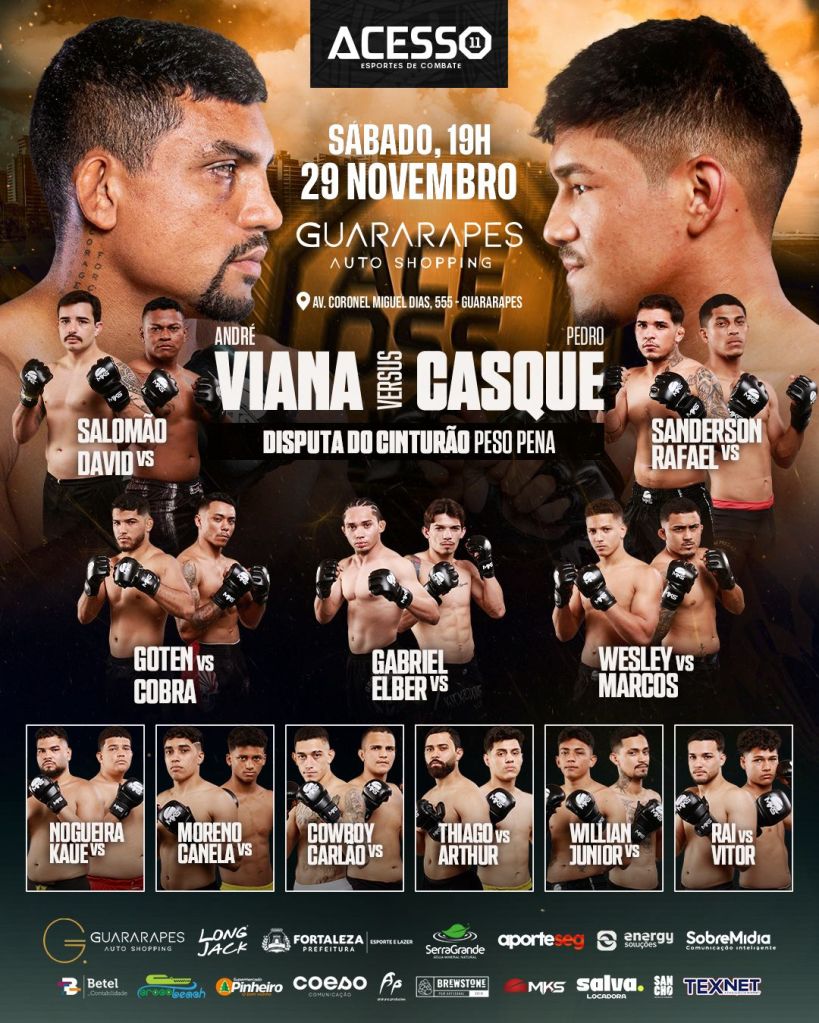 Pôster oficial do ACESSO MMA 11 (Foto: Divulgação | ACESSO MMA).
