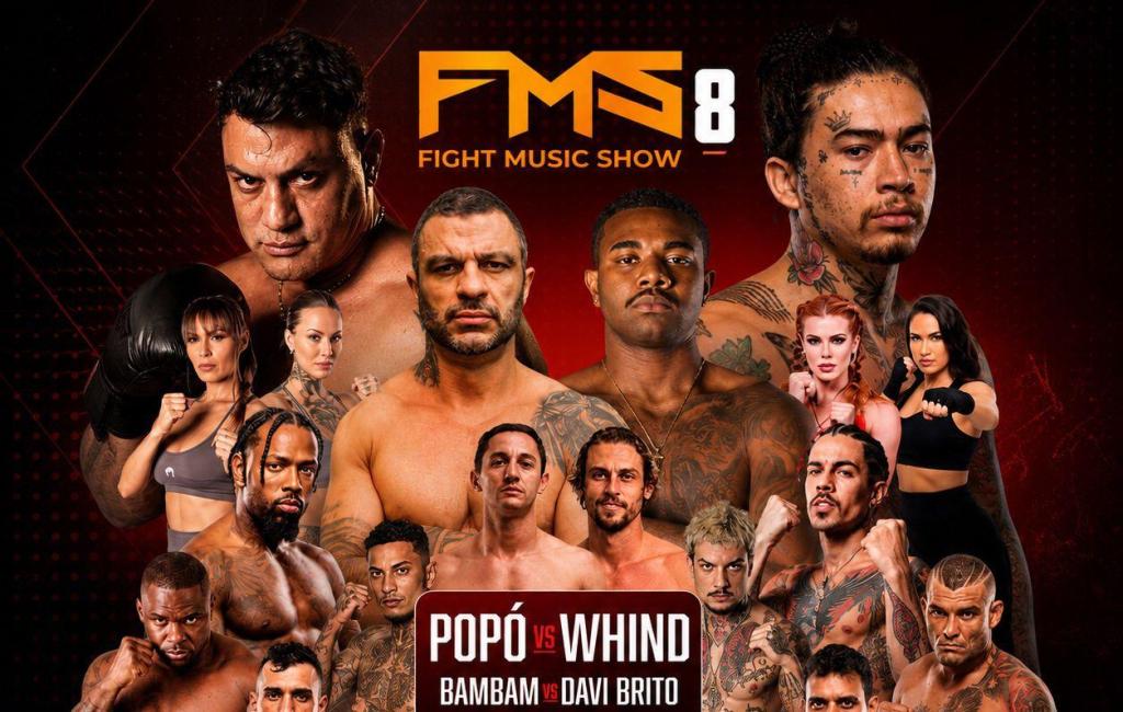Popó vs. Whindersson: Confira o card completo do Fight Music Show&nbsp;8