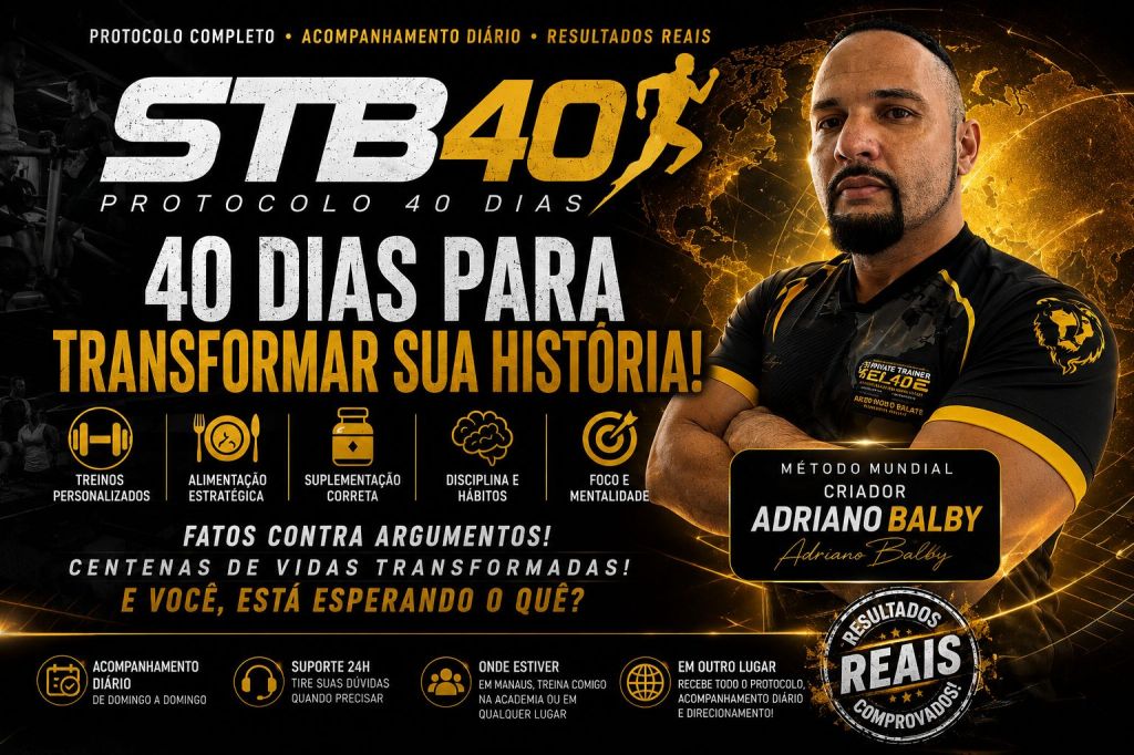 Protocolo STB 40, criado por Adriano Balby, oferece acompanhamento individual para quem busca emagrecimento e mudança de&nbsp;hábitos